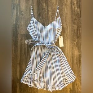Red Dress Boutique Blue Striped Romper (with tag)